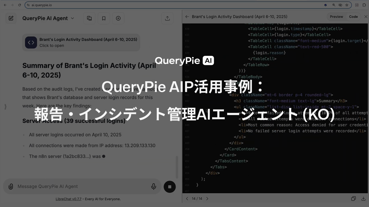 AIP活用事例： 報告・インシデント管理AIエージェント